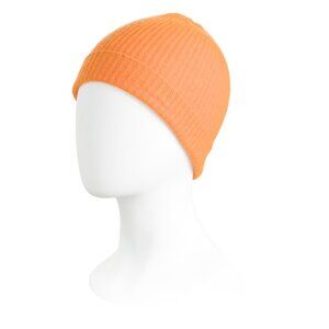 PORTOLANO Tangerine Merino Wool And Cashmere Blend Ribbed Hat